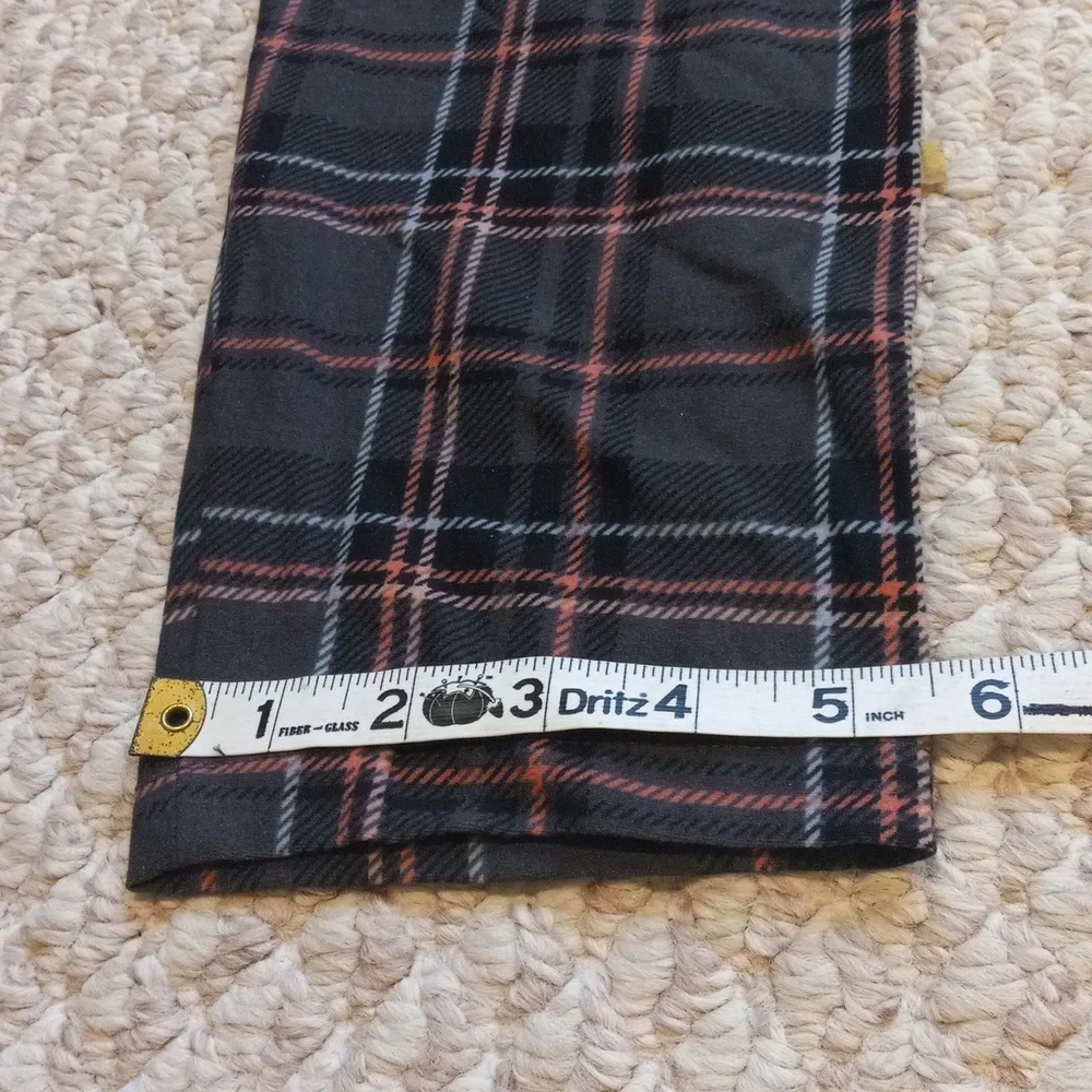 Women’s XXXL Black Plaid Leggings High Waisted Stretchy Skinny Pants for Casual